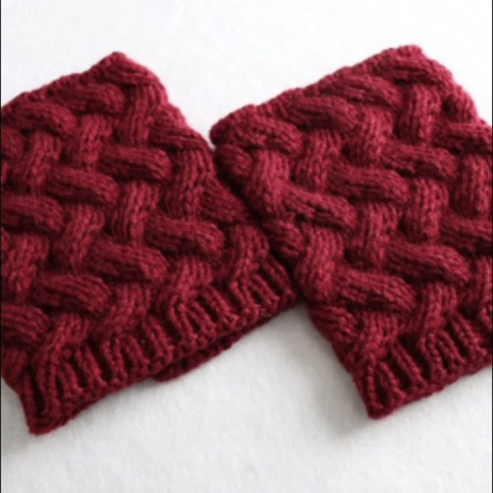 Crochet Boot Cuffs Cable Knit Leg Warmers